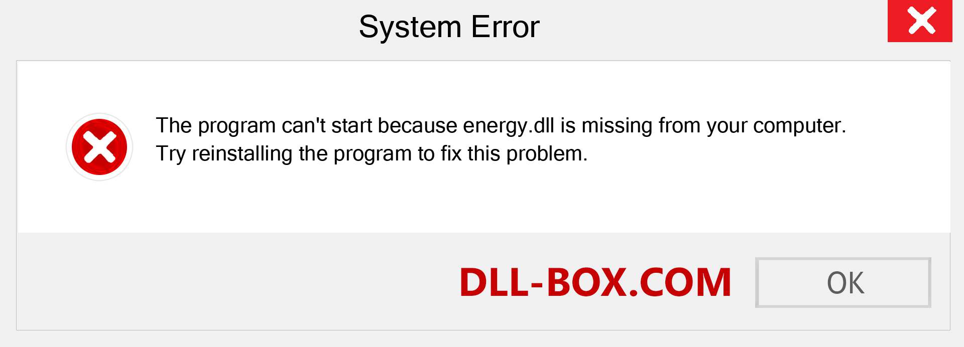  energy.dll file is missing?. Download for Windows 7, 8, 10 - Fix  energy dll Missing Error on Windows, photos, images